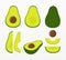 Ecologic and organic avocado set