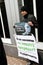The ecological activist on picket in support of the arrested Suren Gazaryan
