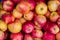 Ecological apples in a wooden crates