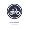 ecological bicycle transport icon on white background. Simple element illustration from Transport concept