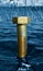 Ecological concept: A single massive bolt arising from the water