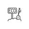 Ecological farming line icon