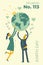 Ecological illustration. Earth day. Man and woman hold planet Earth in their hands. Care and love planet. Ecological thinking. Tak