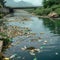 Ecological imbalance Reservoir marred by the pollution of plastic waste