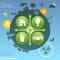 Ecological infographic design elements