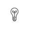 Ecological light bulb outline icon