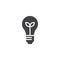 Ecological light bulb vector icon