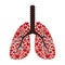 Ecological lungs isolated icon