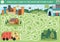 Ecological maze for kids with garbage truck going to waste recycling plant. Earth day preschool activity. Eco awareness or zero