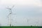 Ecological power with windmill on the field