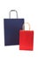 Ecological recycling paper packages, blue and red paper bags
