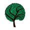 Ecological Tree With Leaves Icon