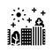 ecologically clean city glyph icon vector illustration