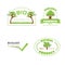 Ecology 100 percent natural stickers logos