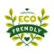 Ecology Badge and Green Eco Label or Sticker Vector Template