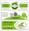 Ecology banner template for green business design