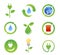 Ecology bio icons and symbols