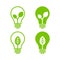 Ecology bulb with leaf icon, Energy saving lamp symbol, Lightbulb green energy concept