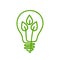 Ecology bulb logo icon, energy saving symbol â€“ vector