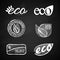 Ecology chalk icons set