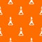 Ecology chemical test tube pattern vector orange