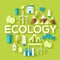 Ecology circle infographics template concept. Icons for your product or design, web and mobile applications. Vector flat