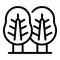 Ecology city tree park icon outline vector. Smart future