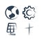 Ecology clean renewable energy icons