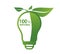 Ecology concept,energy saving light bulb green,100 percent natural label,vector illustration