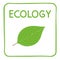 Ecology concept, green leaf. Vector graphics.