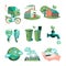 Ecology Decorative Icons Set