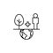 ecology, earth day, balance, tree, human icon. Element of mother earth day icon. Thin line icon for website design and development