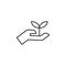 ecology, earth day, sprout, hand icon. Element of mother earth day icon. Thin line icon for website design and development, app