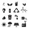 Ecology, energy, environment icons set