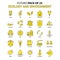 Ecology and Enviroment Icon Set. Yellow Futuro Latest Design icon Pack