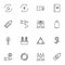 Ecology and environment line icons set