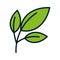 Ecology environment saving plant foliage icon