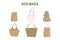 Ecology friendly fabric bags isolated vector illustration.