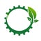 Ecology gear and leaf logo