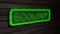 Ecology green color neon fluorescent tubes signs on wooden wall. 3D rendering, illustration, poster, banner. Inscription, concept