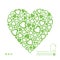 Ecology green hearts card