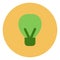 Ecology green lightbulb, icon