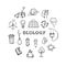 Ecology Hand Drawn Icons Set