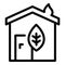 Ecology home icon, outline style