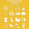 Ecology icons. Vector concept illustration for design