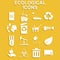 Ecology icons. Vector concept illustration for design