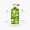 Ecology infographic battery symbol shape design.save nature