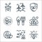 Ecology line icons. linear set. quality vector line set such as light bulb, ocean, earth, nature, gardening tools, leaf, ecology,