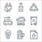 ecology line icons. linear set. quality vector line set such as paper, battery, energy, trash bin, home, electric car, recycle,