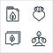 Ecology line icons. linear set. quality vector line set such as plant leaf, speech bubble, love